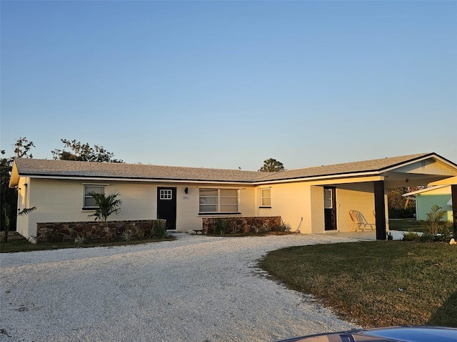 view of ranch-style home