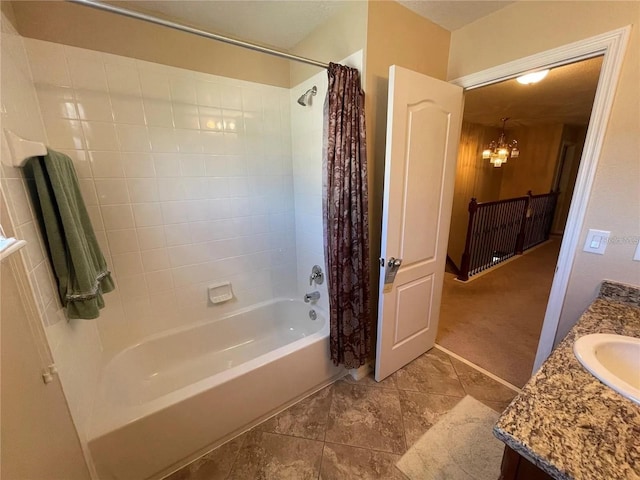 1820 Trophy Bass Way, Kissimmee, FL 34746 - full bath featuring vanity, a notable chandelier, and shower / tub combo