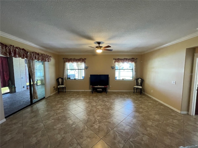 1820 Trophy Bass Way, Kissimmee, FL 34746 - unfurnished room with a wealth of natural light, baseboards, crown molding, and ceiling fan
