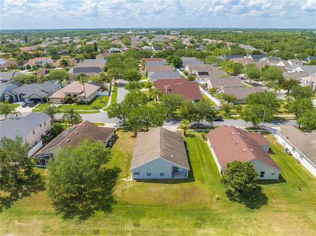 aerial view with a residential view