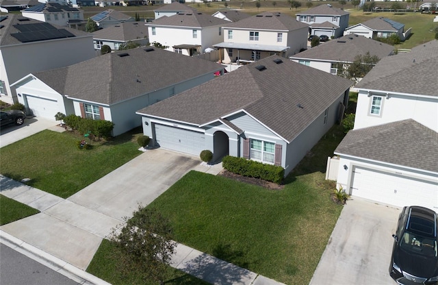 aerial view with a residential view