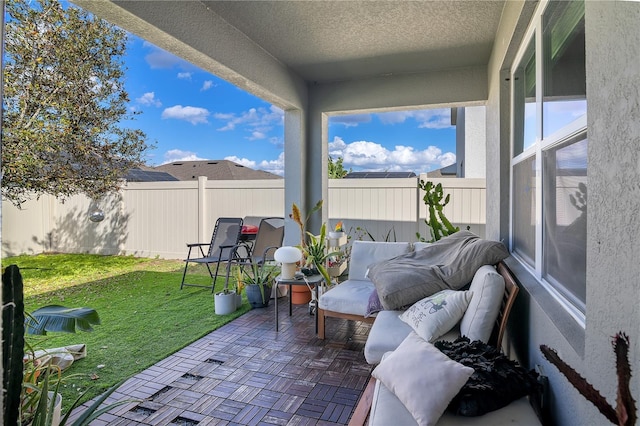 view of patio / terrace with a fenced backyard