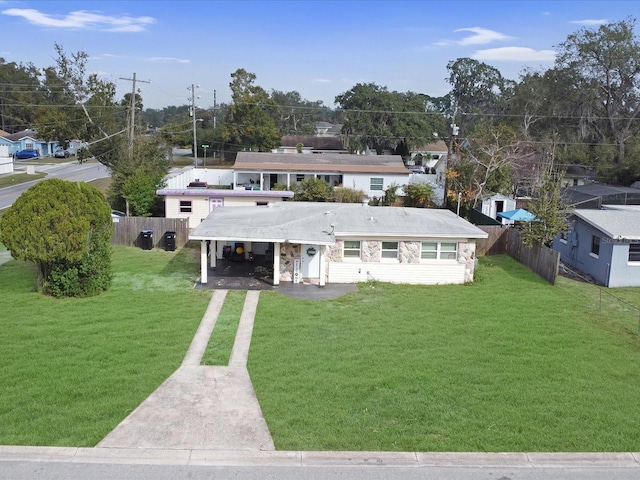 back of house with a yard