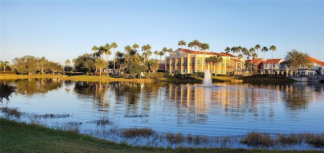 view of water feature