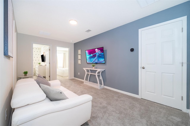 view of carpeted living room