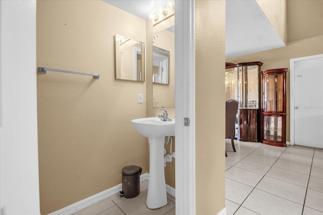 bathroom featuring tile patterned flooring