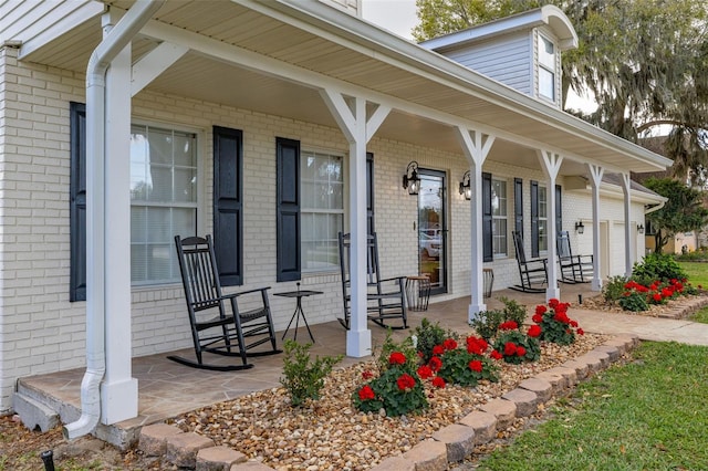 view of patio featuring covered porch