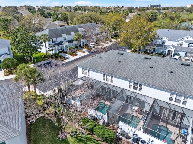 aerial view featuring a residential view