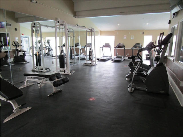 view of workout area