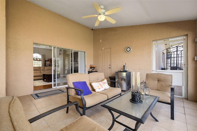 view of patio / terrace with ceiling fan