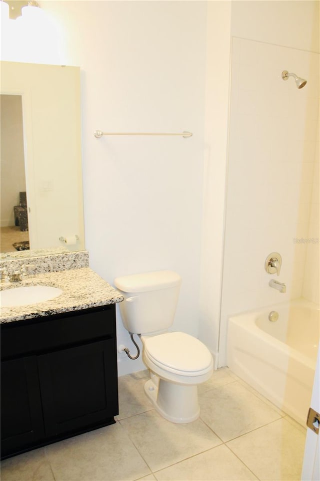 452 Diamond Dove Cv, Winter Springs, FL 32708 - full bathroom featuring vanity, bathing tub / shower combination, tile patterned floors, and toilet