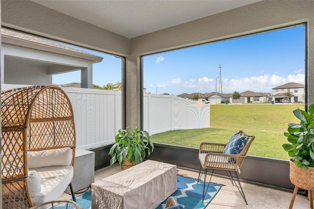 view of sunroom / solarium