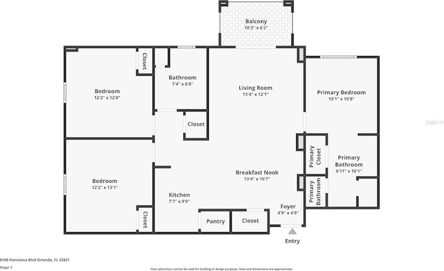8100 Poinciana Blvd Unit 2501, Orlando, FL 32821 - floor plan