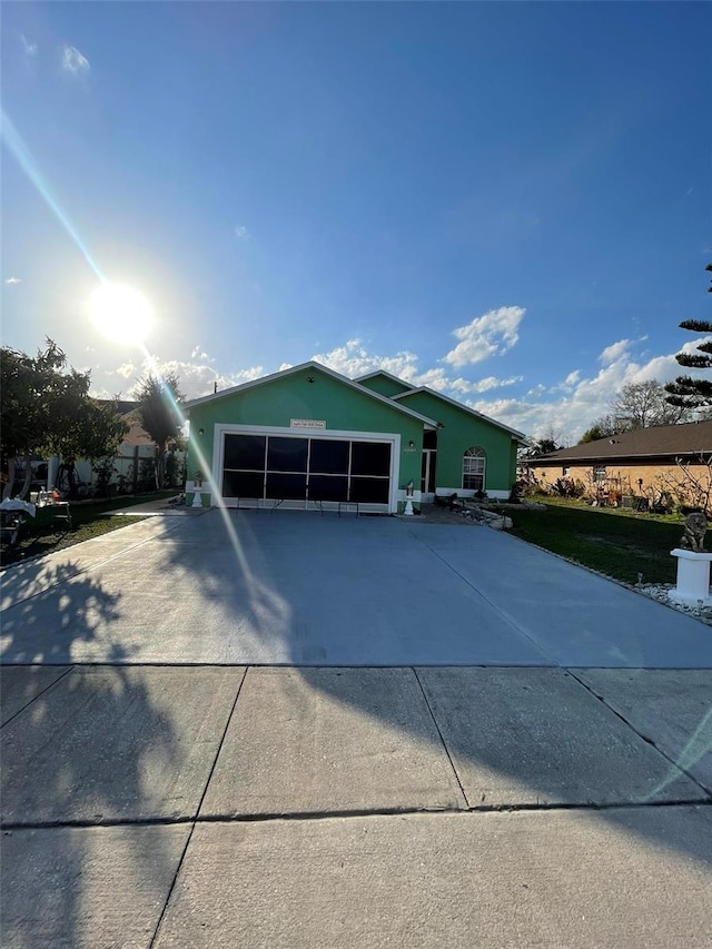 view of front of house featuring a garage