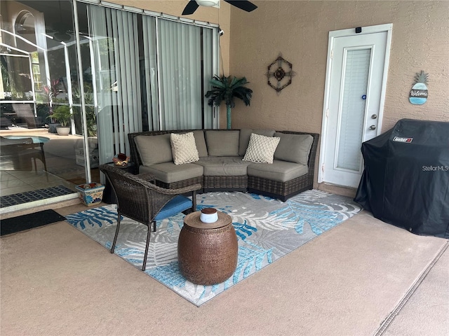 view of carpeted living room