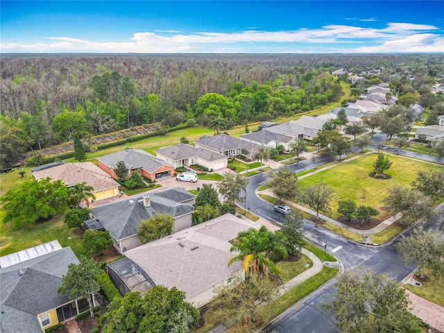 drone / aerial view with a residential view