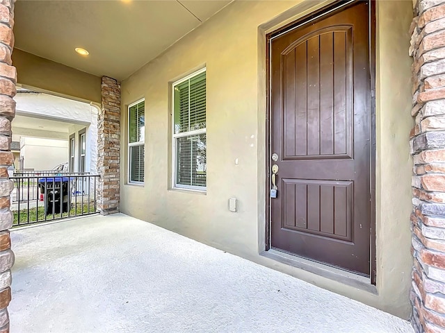 view of doorway to property