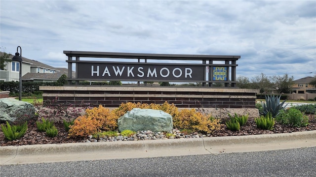 view of community sign