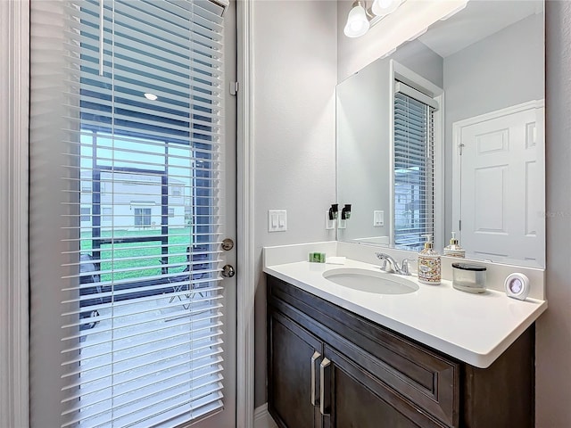 bathroom featuring vanity