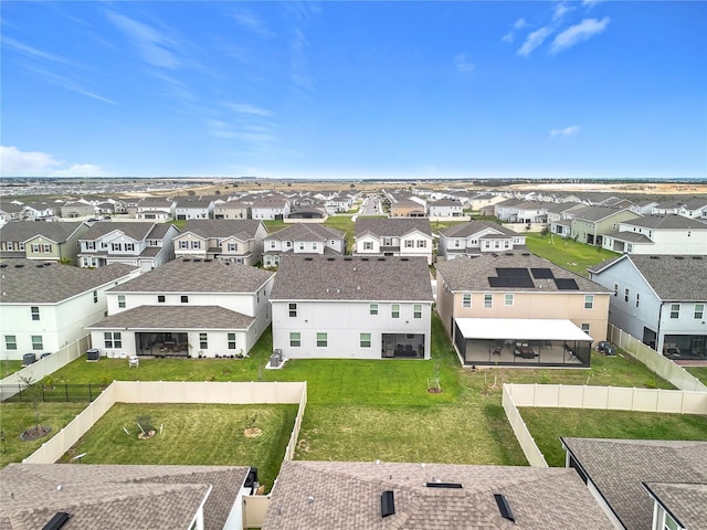 aerial view featuring a residential view