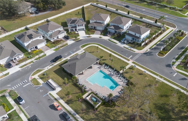 drone / aerial view featuring a residential view