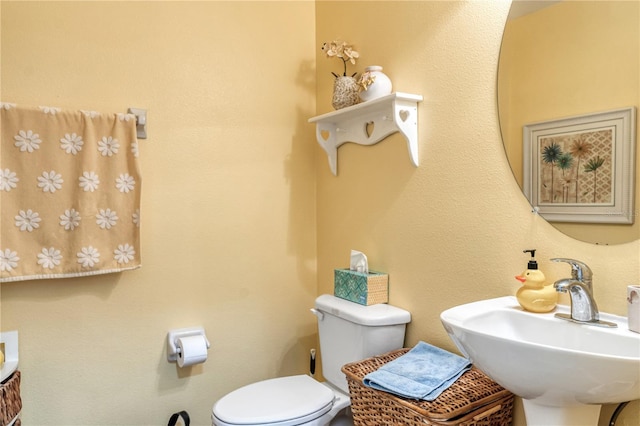 bathroom with a sink and toilet