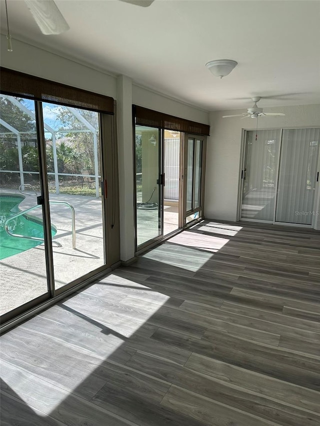 entryway featuring dark wood-style flooring