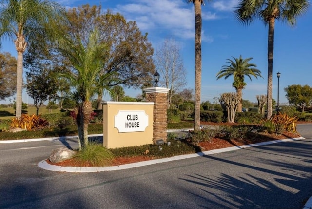 view of community sign