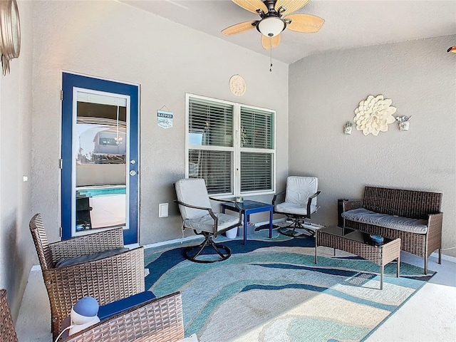 649 Meadow Pointe Dr, Haines City, FL 33844 - view of patio / terrace with ceiling fan