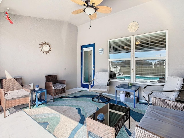 649 Meadow Pointe Dr, Haines City, FL 33844 - view of patio / terrace with ceiling fan