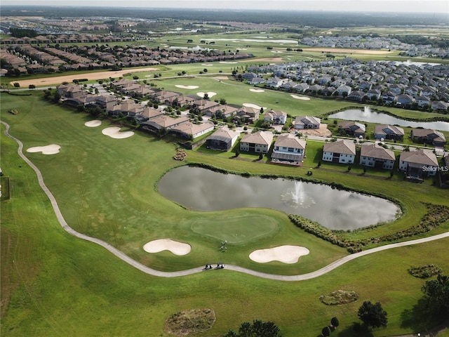 1646 Moon Valley Dr, Davenport, FL 33896 - bird's eye view with a residential view, a water view, and golf course view