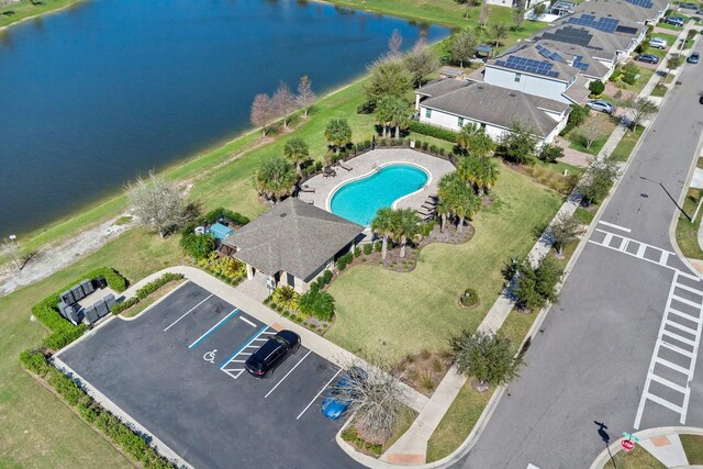 4544 Teoli Ct, Kissimmee, FL 34746 - birds eye view of property featuring a water view