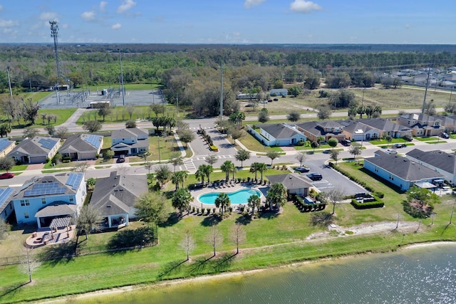 4544 Teoli Ct, Kissimmee, FL 34746 - birds eye view of property with a water view and a residential view