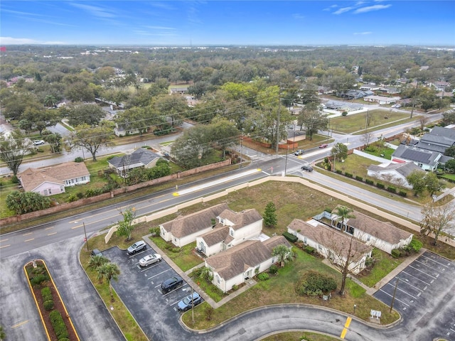 drone / aerial view with a residential view