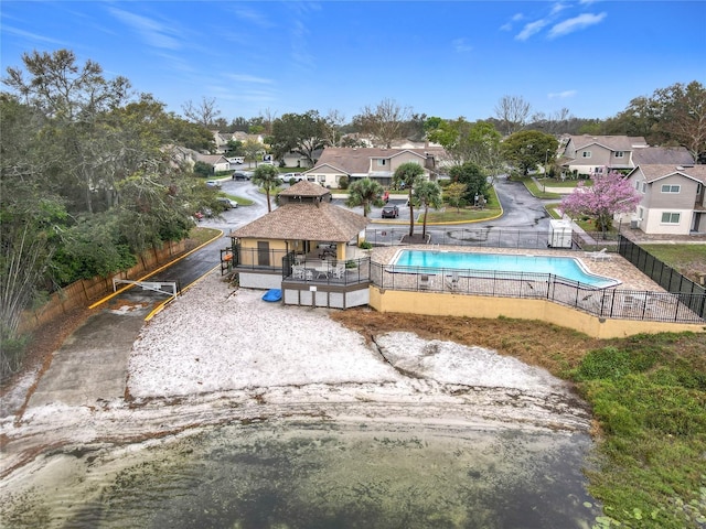 bird's eye view featuring a residential view