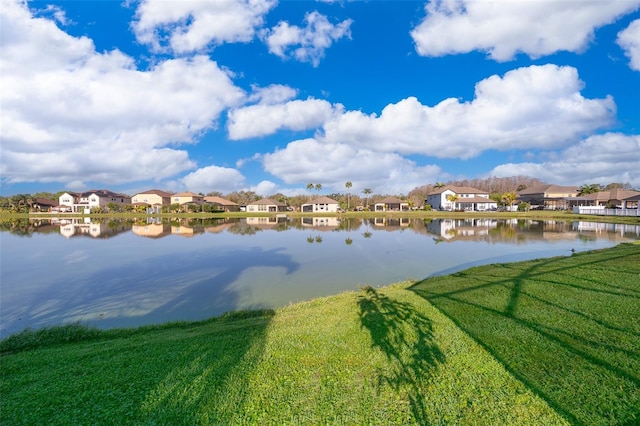 view of water feature featuring a residential view