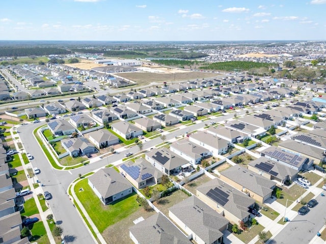 bird's eye view with a residential view