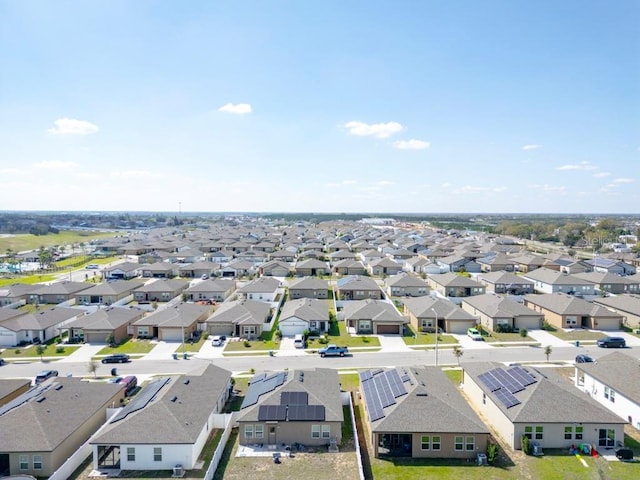 bird's eye view with a residential view