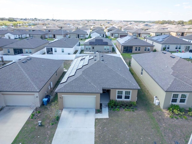 drone / aerial view with a residential view