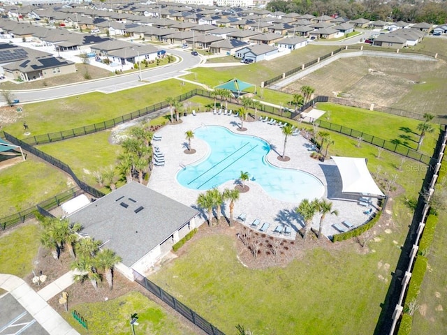 birds eye view of property featuring a residential view