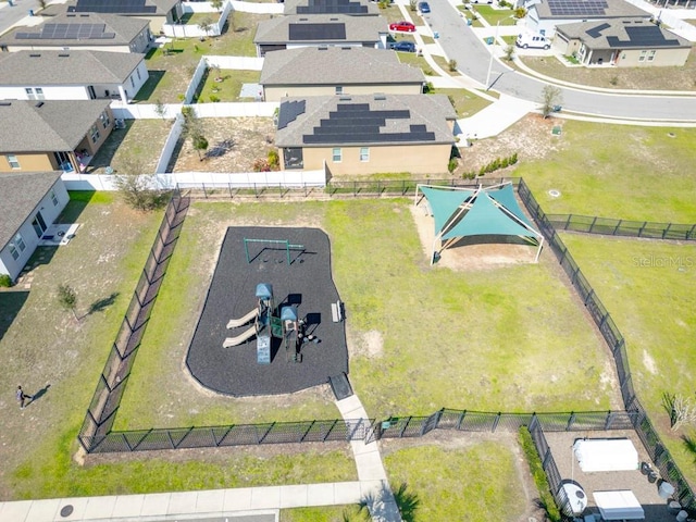 aerial view featuring a residential view