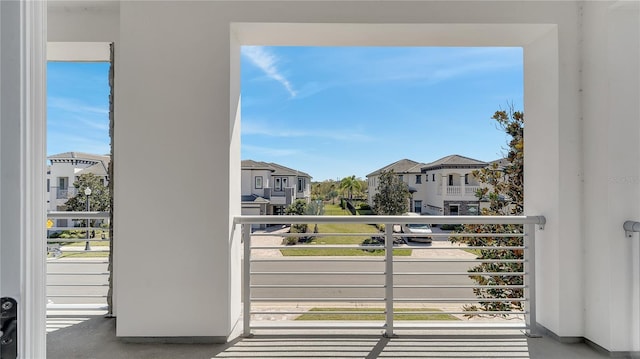 balcony with a residential view