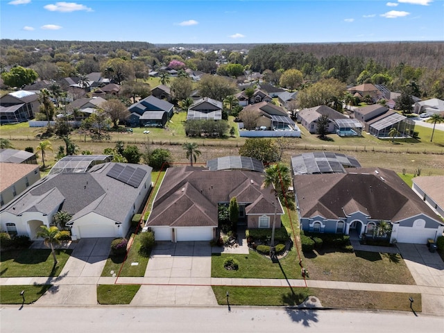 bird's eye view with a residential view