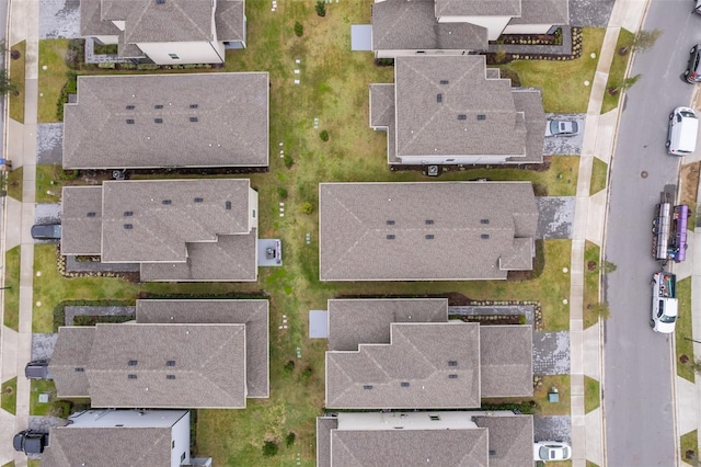 bird's eye view with a residential view