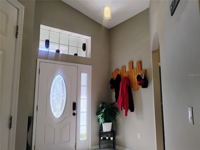 entryway featuring a wealth of natural light