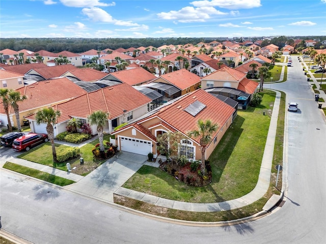 drone / aerial view featuring a residential view