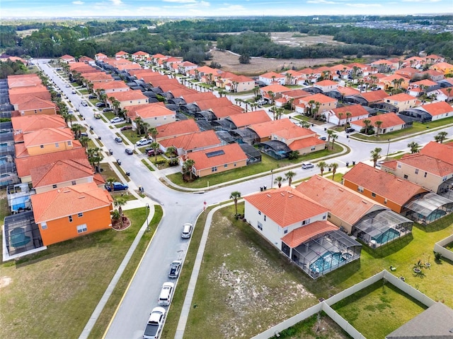 bird's eye view with a residential view