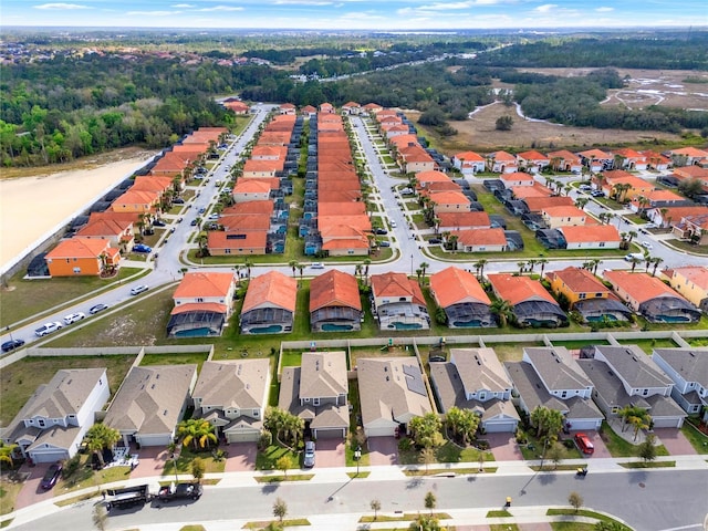 aerial view featuring a residential view