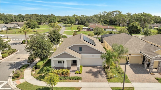 drone / aerial view with a residential view