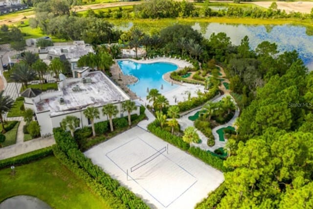 803 Longboat Dr, Davenport, FL 33896 - drone / aerial view of a pool area and a nearby body of water
